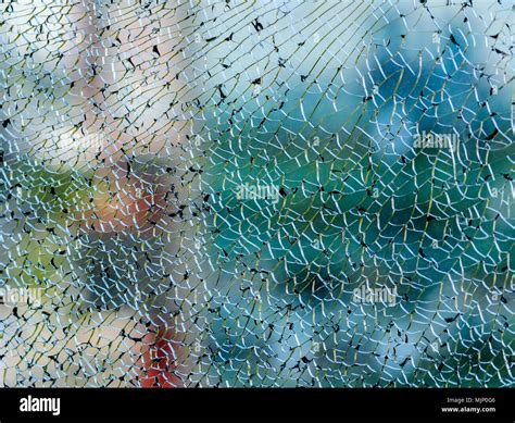 Broken Glass Light Reflection On A Broken Window Stock Photo Alamy