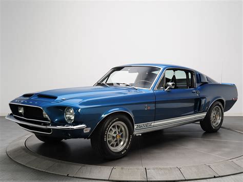 68 Shelby Gt 500 Kr Ford Mustang 1968 Blue Mustang Ford Mustang