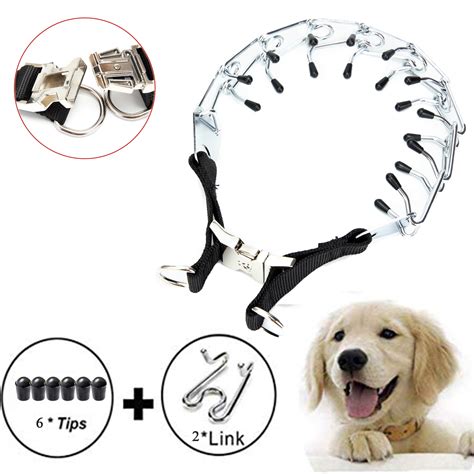 24 Inch Dog Prong Training Collar Adjustable Pet Training Pinch Collar