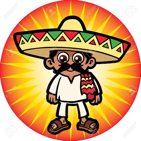 Mexican Guy In Sombrero Cartoon