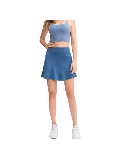 Luxsea Womens Sports Short Skirt Loose Fake Two Piece Anti Walking