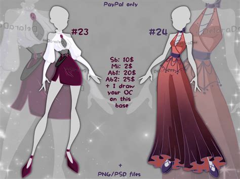 Outfits Designs Adoptables 12 Closed By Delaradee On Deviantart