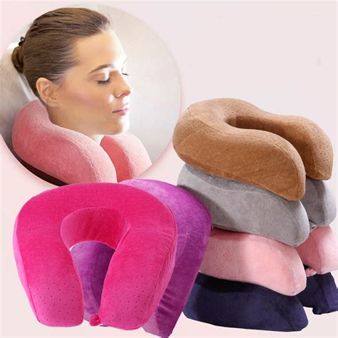 U Shape Travel Pillow For Airplane Memory Neck Pillow Travel Accessories Comfortable Pillows For