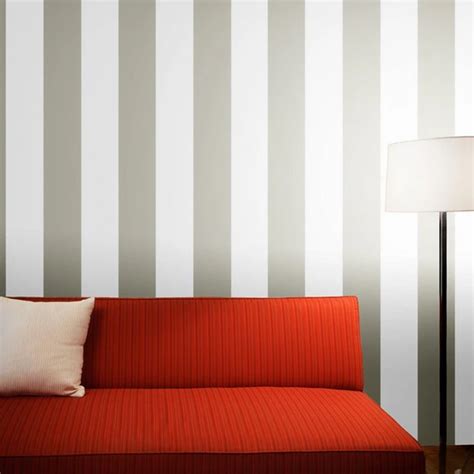 Buy Modern Simple Wide Vertical Stripe Wallpaper