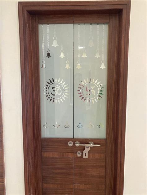 Pooja Room Door Design With Glass Panels