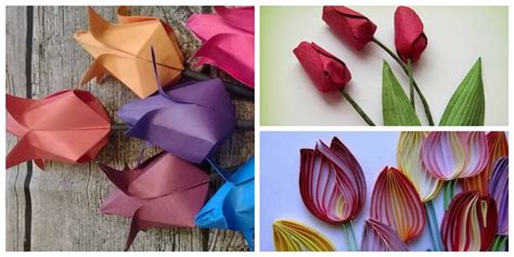 Как сделать тюльпан из бумаги Легко и быстро делаем бумажные тюльпаны