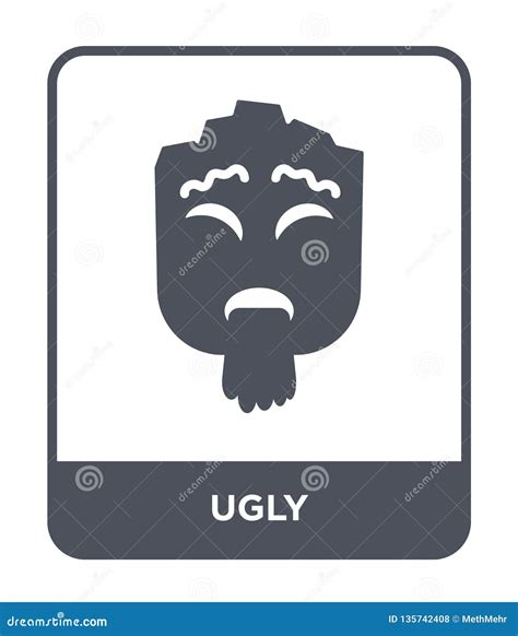 Ugly Icon In Trendy Design Style Ugly Icon Isolated On White