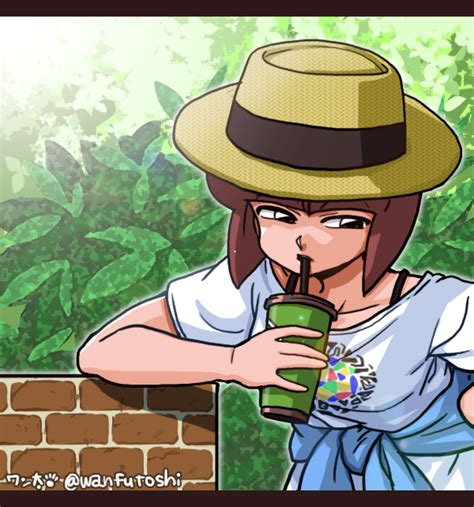 Wanta Futoshi Tendou Nabiki Ranma 12 1girl Drink Drinking Straw