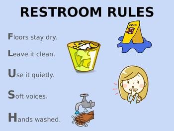 Bathroom Procedures Sign By Basset Mom Instructional Design Tpt