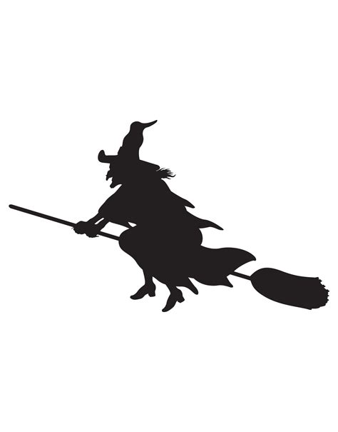 Halloween Witch Flying On A Broom Wall Decal 393