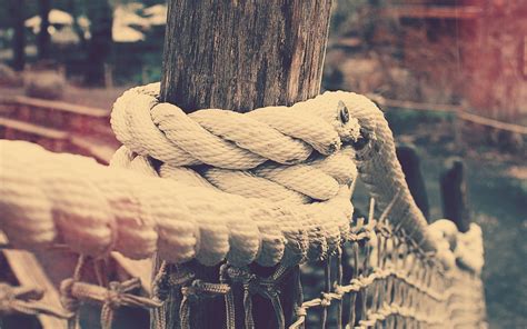 Gray Rope Tied On Wooden Fence Hd Wallpaper Wallpaper Flare