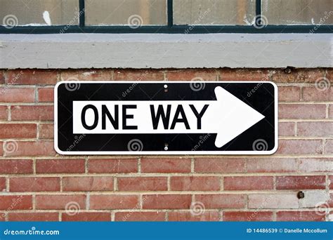 One Way Sign Stock Image Image Of Sign Wall Alley 14486539