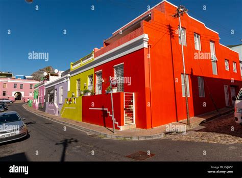 Coloured Houses Cape Town South Africa Stock Photo Alamy
