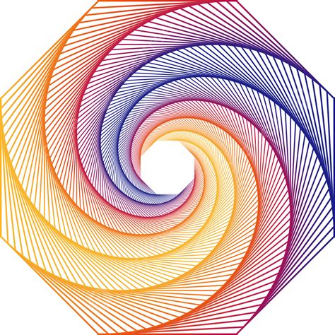 크리 에이 티브 화려한 만화 회전 스트라이프 패턴 다각형 삽화 눈부신 아름다운 Png 일러스트 및 벡터 에 대한 무료