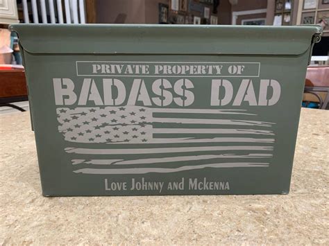 Personalized Ammo Boxt For Dadfathers Day Tammunition Etsy
