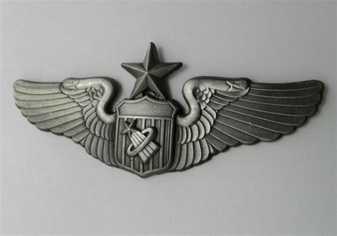 Usaf Air Force Astronaut Wings Senior Lapel Pin Badge 3 Inches Cordon