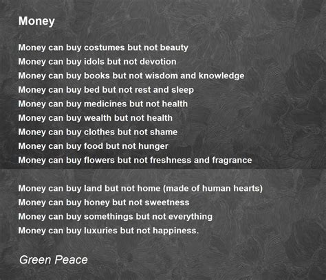 Money Poem By Green Peace Poem Hunter