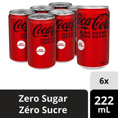 Coca Cola Zero Sugar 222ml Mini Cans 6 Pack Walmart Canada
