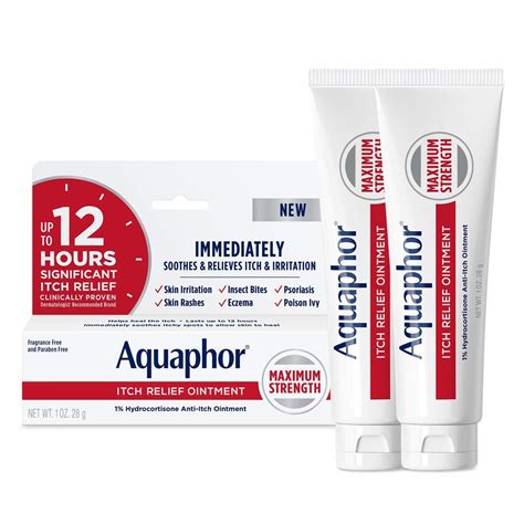 Buy Aquaphor Itch Relief Ointment 1 Hydrocortisone Anti Itch Skin