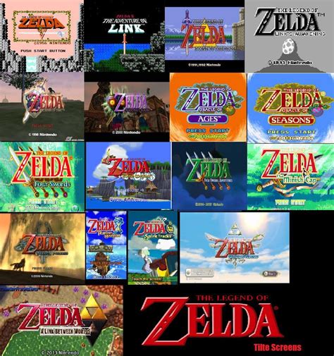 Every Legend Of Zelda Game Title Screen Excepted Re Releases Rzelda