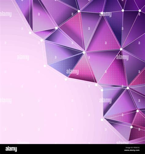 Abstract Purple Background With Polygonal Design Stock Vector Image