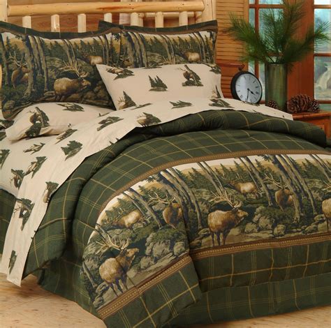 Whitetail Deer Rustic Cabin Lodge Mountain 8 Piece Bed In A Bag