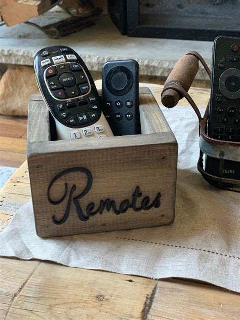 Remote Holder Ts For Dad Remote Control Holder Wood Etsy