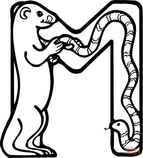 Supercoloring.com is a super fun for all ages: Letter M is for Meerkat coloring page | Free Printable ...