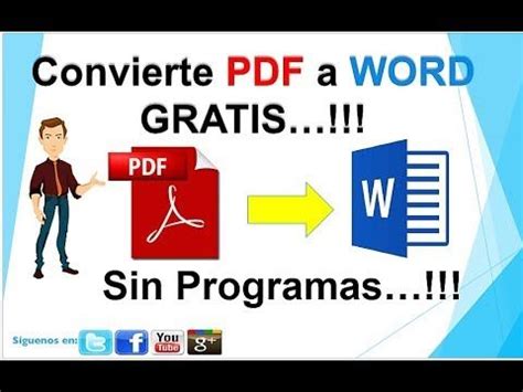 Working with.docx files is much easier, you can edit them without hassle. Como Convertir PDF a WORD sin Programas - YouTube ...
