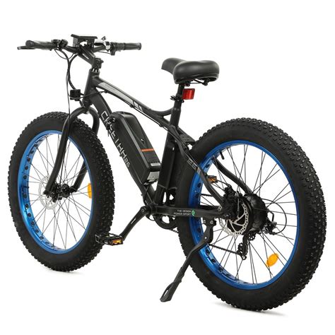 Ecotric 26 Inch Fat Tire Beach Snow Electric Bike Blue Ecotric