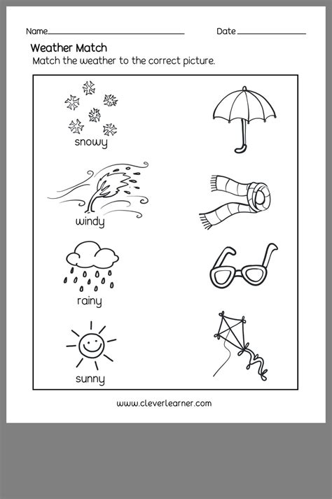 Great Rainy Season Worksheet For Kindergarten Aglocomoonjaycomunity