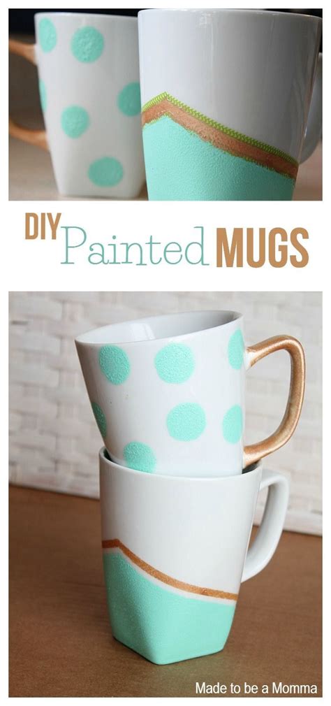 Diy Painted Mugs Collage Easy Diy Crafts Cute Crafts Craft Ts Diy