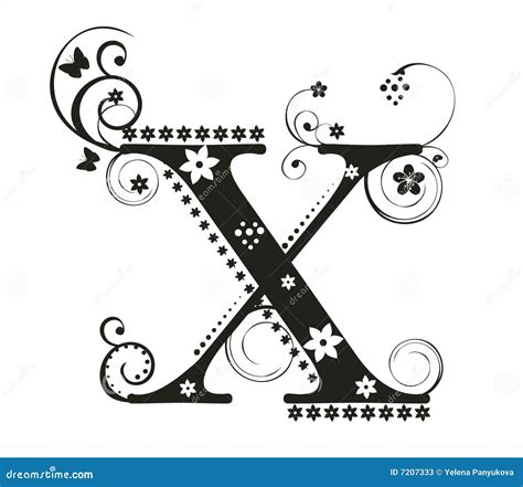 Letter X Stock Vector Illustration Of Flower English 7207333