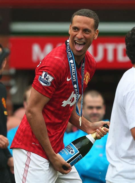 Rio Ferdinand Of Manchester United Performs A Lap Of Honour With His