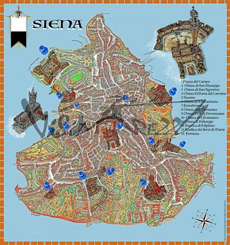 Cartina Di Siena Mappa Turistica Del Centro Storico Cosa Vedere E Hot Sex Picture