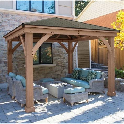 When constructing houses and belvederes, every. 12 x 12 Wood Gazebo Heavy Duty Outdoor Metal Roof for ...