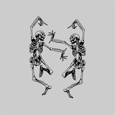 Dancing Skeletons Svg Halloween Svgskeleton Funny Dance Svg Etsy Funny Tattoos Spooky