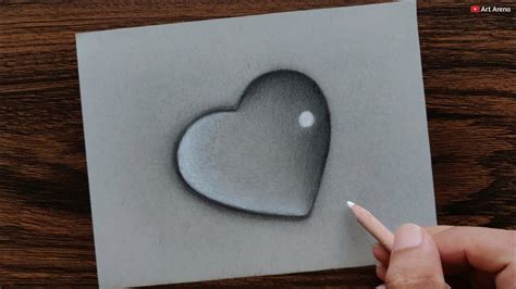 Heart Waterdrop Drawing With Pencils Step By Step Youtube Heart