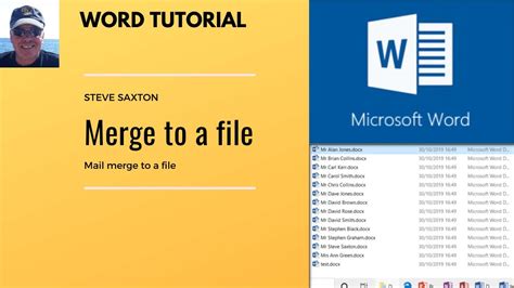 How To Use Microsoft Words Mail Merge Feature To Merge Into Individual