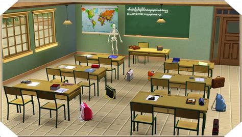 My Sims 3 Blog New School Classroom Set By Around The Sims