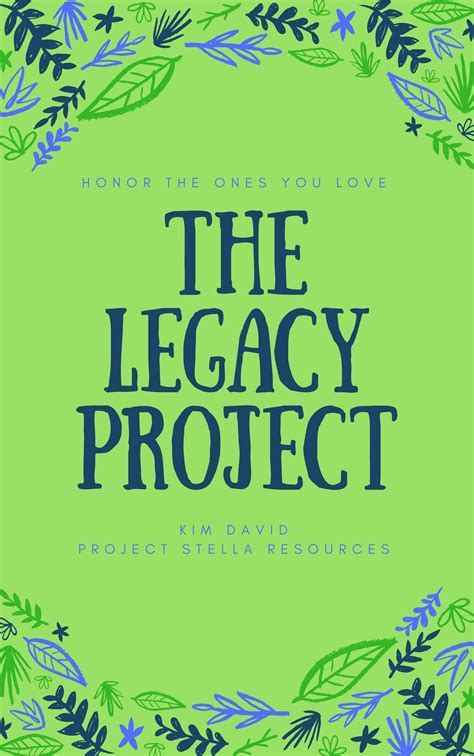 The Legacy Project: Special Edition | Legacy projects, Legacy, Projects