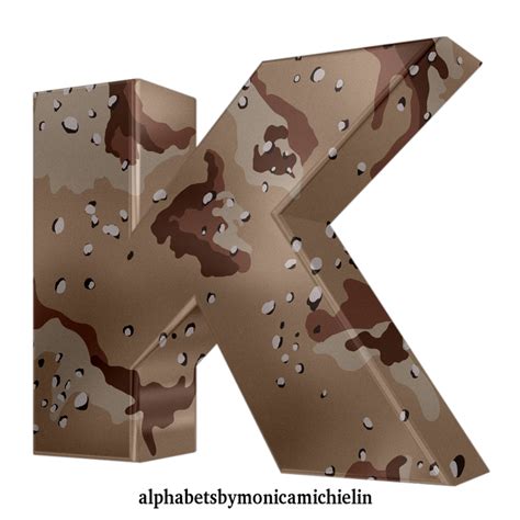 M Michielin Alphabets Desert Storm Camouflage Alphabet Png