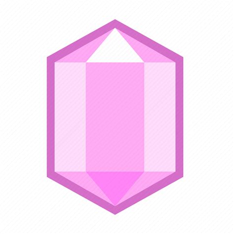 Crystal Pink Gemstone Precious Quartz Rose Quartz Stone Icon