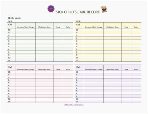 Printable Forms For Caregivers Printable Forms Free Online