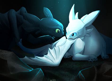 Toothless And Light Fury Show Some Love By Solaphea On