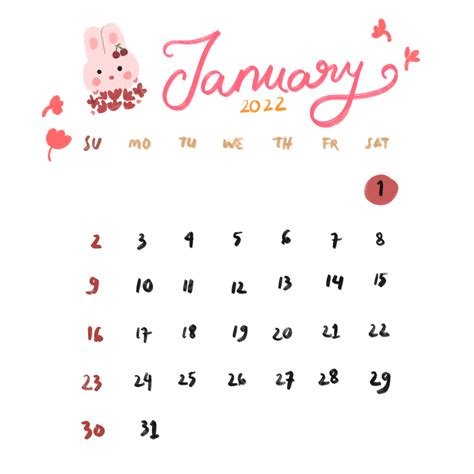 Calendario Gennaio 2022 Illustrazione Libera Stampabile Calendario