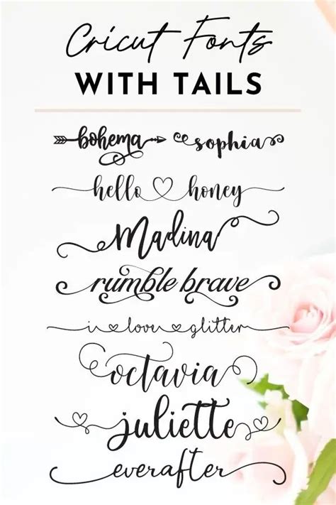 Cricut Fonts With Tails For Stunning Projects