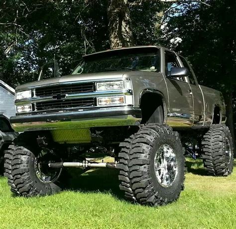Chevy On 44 Inch Boggers Jacked Up Trucks Chevy Trucks Lifted Chevy