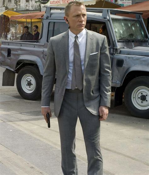 James Bond Grey Suit Daniel Craig Skyfall Outfits