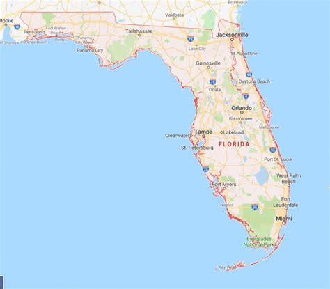 Map Of Every Florida Beach Science Trends